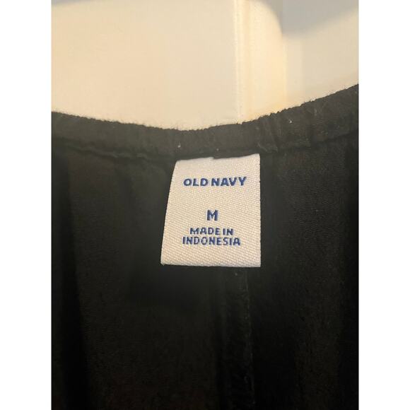 OLD NAVY Midi Cami Slip Dress in Black Crepe Size Medium M MINIMALIST CASUAL - Picture 5 of 5